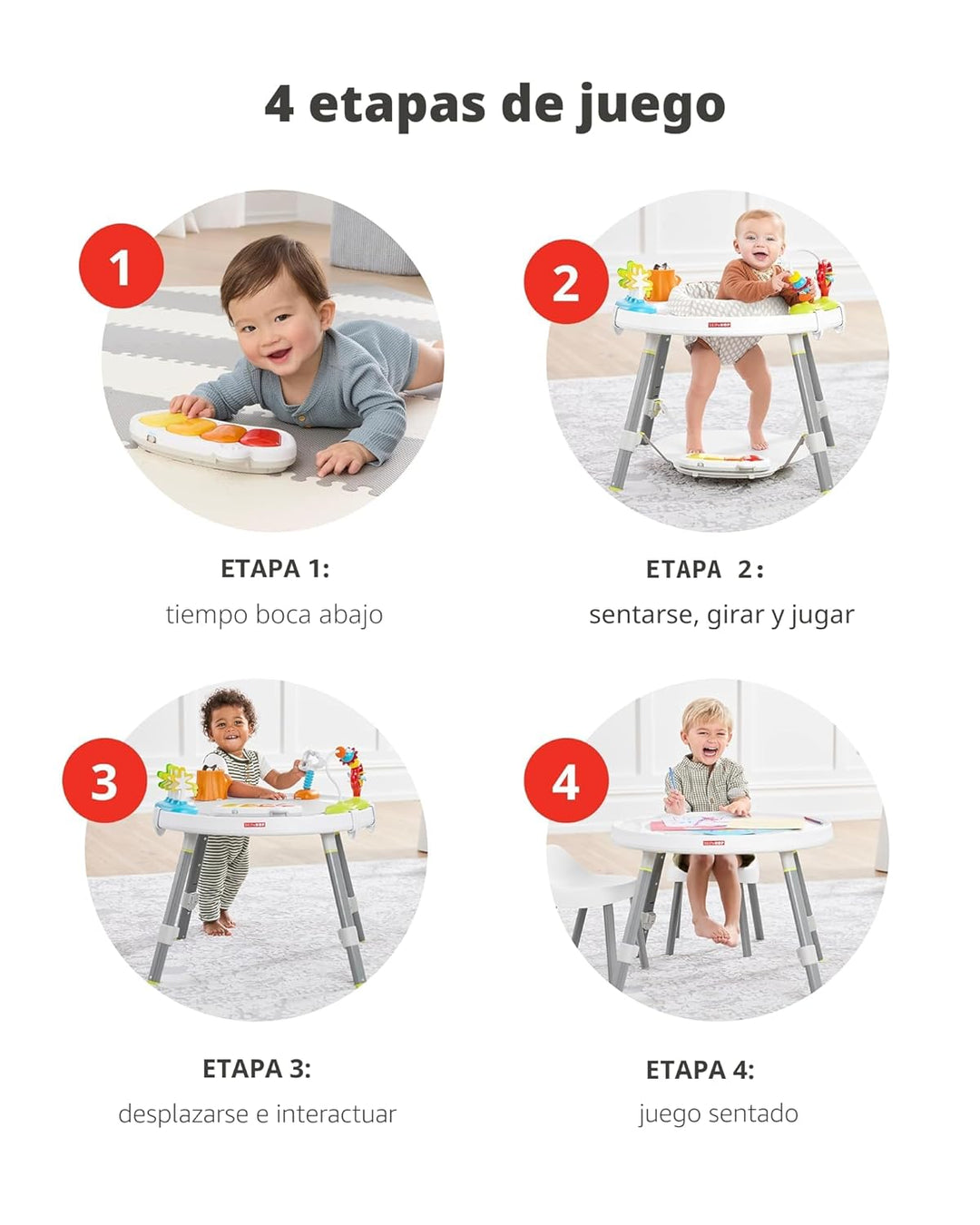 Centro de actividades Skip Hop para bebés, con tres estaciones, mul...