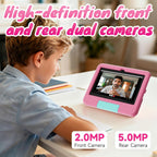 Tablet Android de 7 pulgadas con estuche, 4GB RAM 32GB ROM 1TB expandible, con funda de EVA rosa