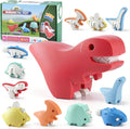 Juguetes magnéticos 3D de animales para niños de 3 a 5 años, rompecabezas de animales magnéticos para niños pequeños con dinosaurios, juguetes educativos Montessori de aprendizaje, regalos