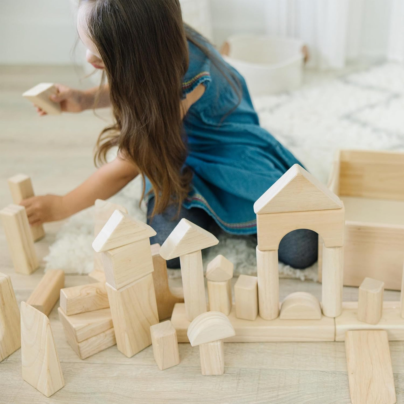 Bloques para armar lisos de madera Melissa Doug Estándar