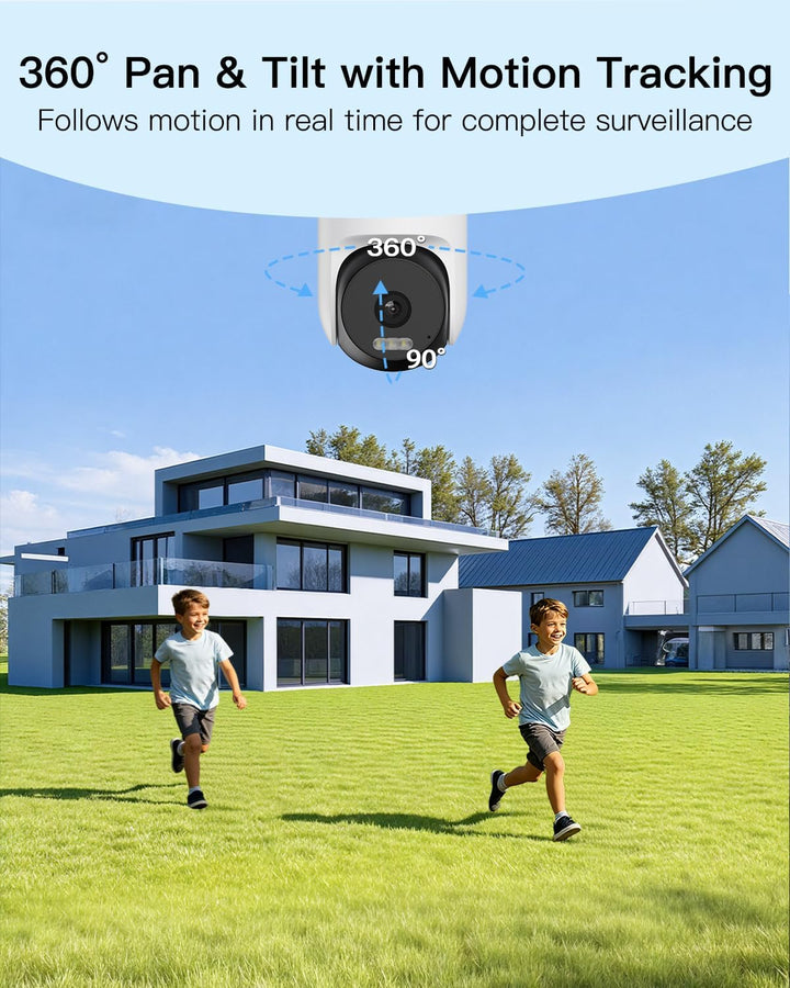 VIMTAG Cámara de seguridad al aire libre de 2.5K 4MP, cámara CCTV W...