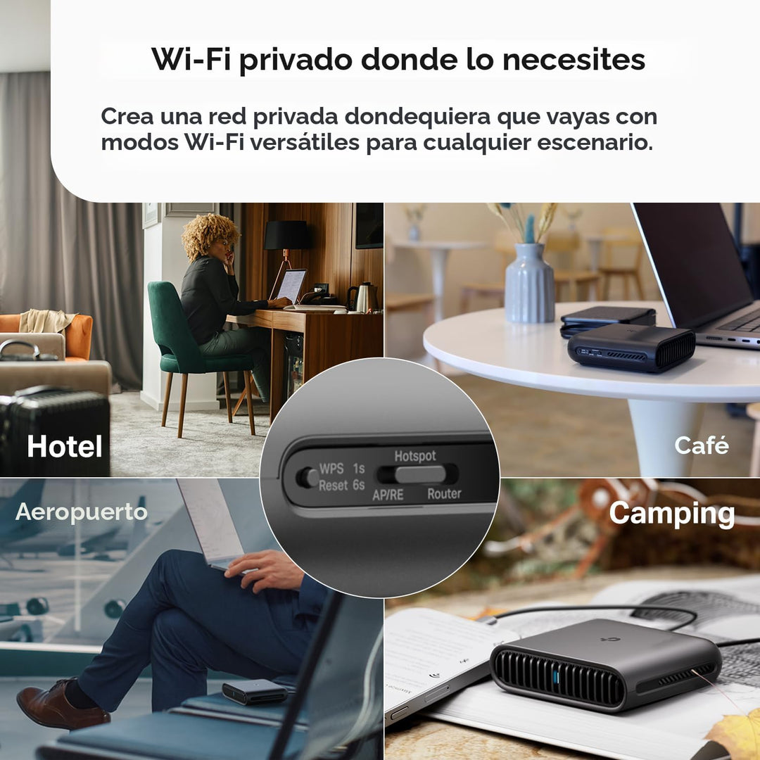 TP-Link Router de Viaje Ultra-Portátil Wi-Fi 6 AX1500 TL-WR1502X |...