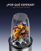 Sangcon 1000W Licuadora Personal para Smoothies, Proteínas, Hogar y Gimnasio, Plateado