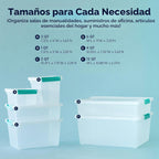 IRIS USA Storage Bins con Lids |Made en USA| 12 Qt - (4-Pack) - Clear