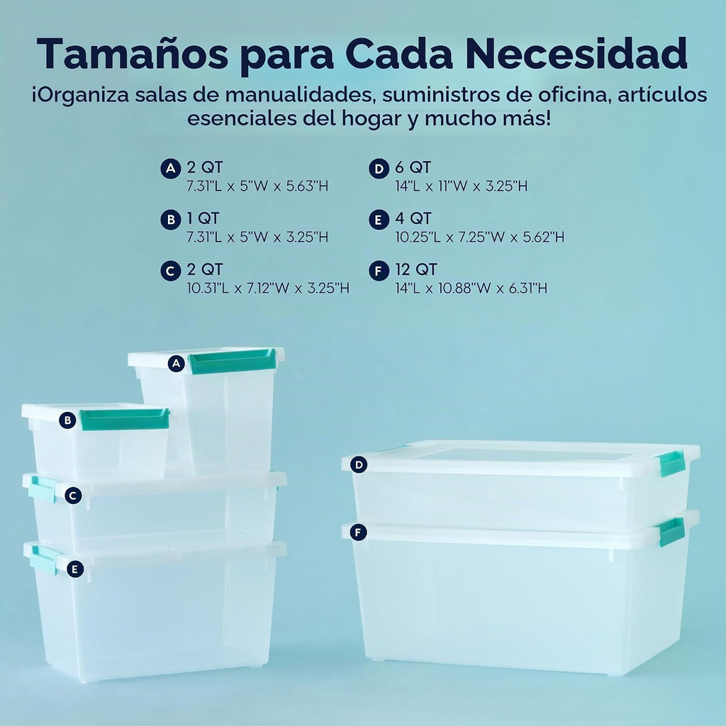 IRIS USA Contenedores de almacenamiento con tapas, fabricados en Estados