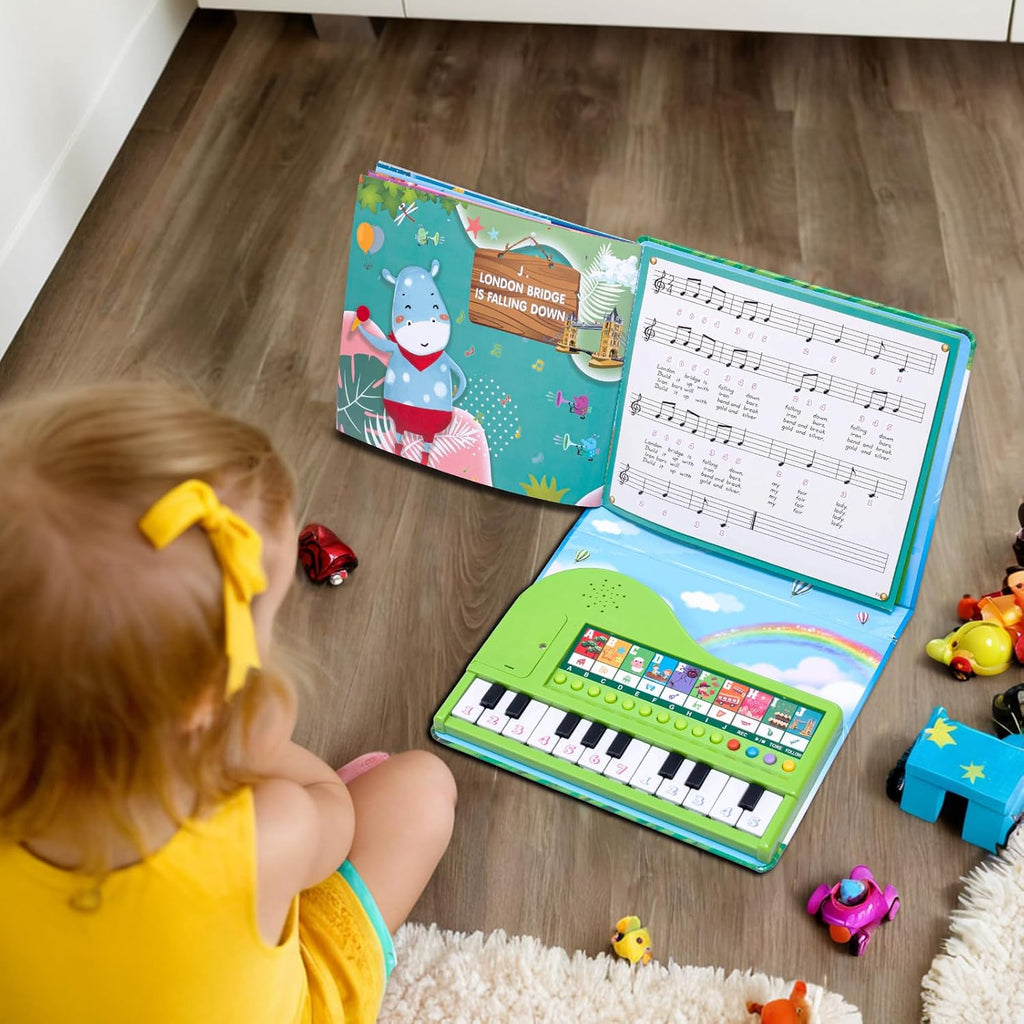 Teclado de piano para niños pequeños con libro, juguetes musicales educativos para niños de 3, 4, 5, 6 años, regalos para niños y niñas