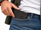 Cartera Bifold de Cuero para Hombres, Bloqueo RFID, Ranura para Tracker (Café Vintage)