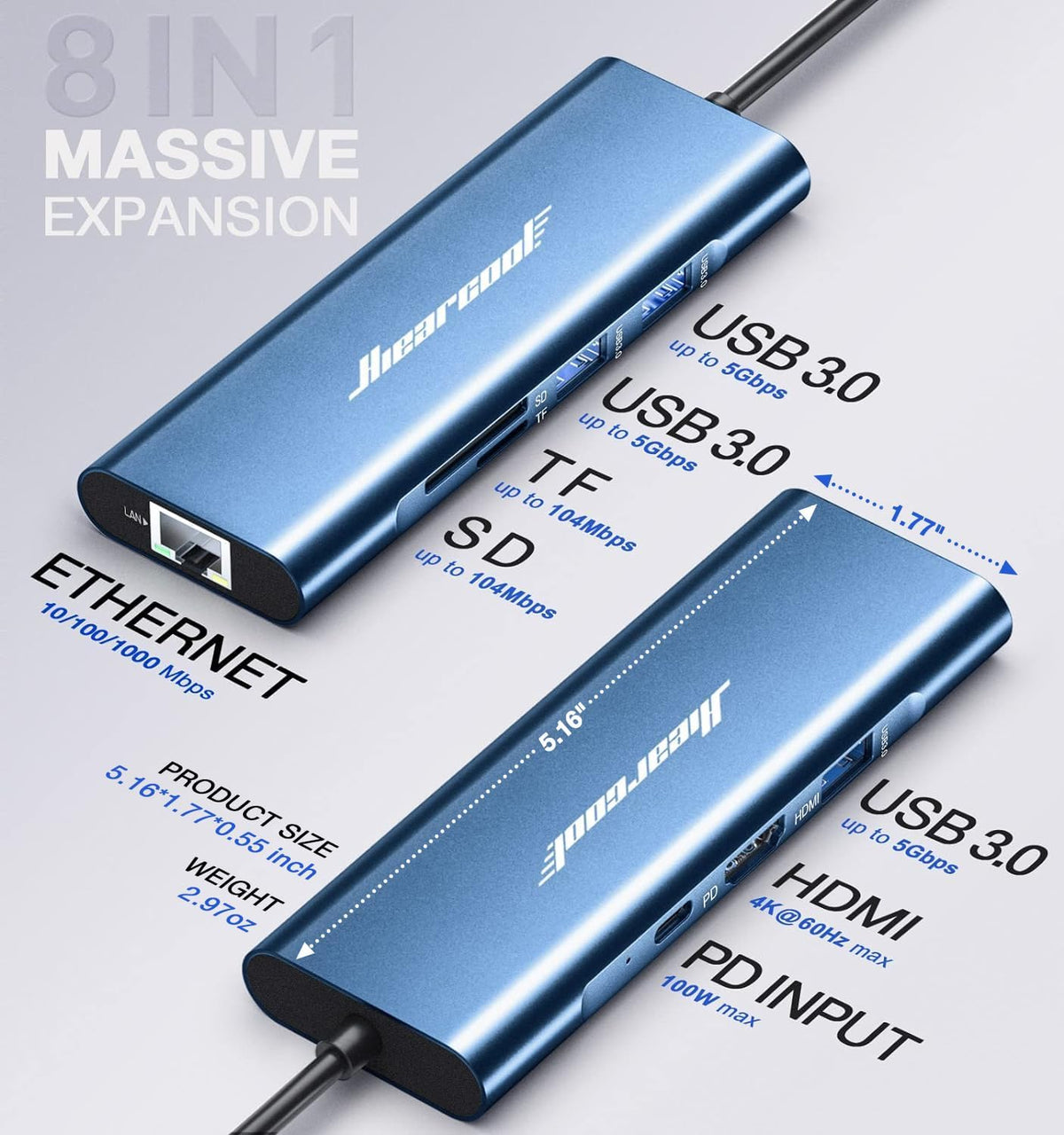 Hiearcool, UCN3610, hub USB 3.0