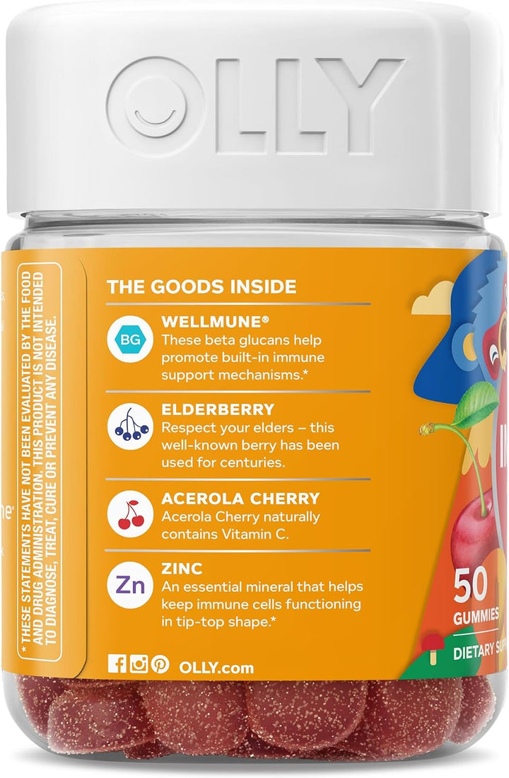 Suplementos probióticos de goma multivitamínico OLLY Kids, Mighy Im...