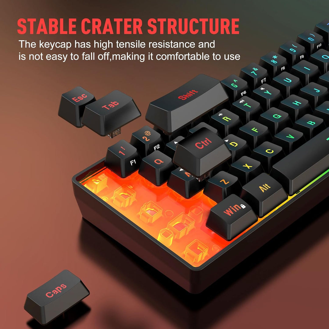 Combinación de teclado y mouse inalámbricos para juegos de 60% de S...