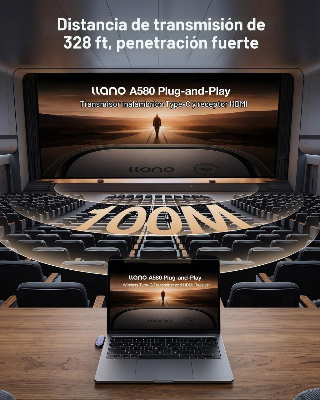 llano A580 Tipo-C Transmisión de vídeo inalámbrica y sistema de grabación