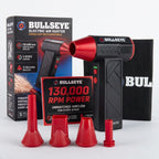 Bullseye Air Blaster - Plumero de aire y soplador, 4 boquillas, como se ve