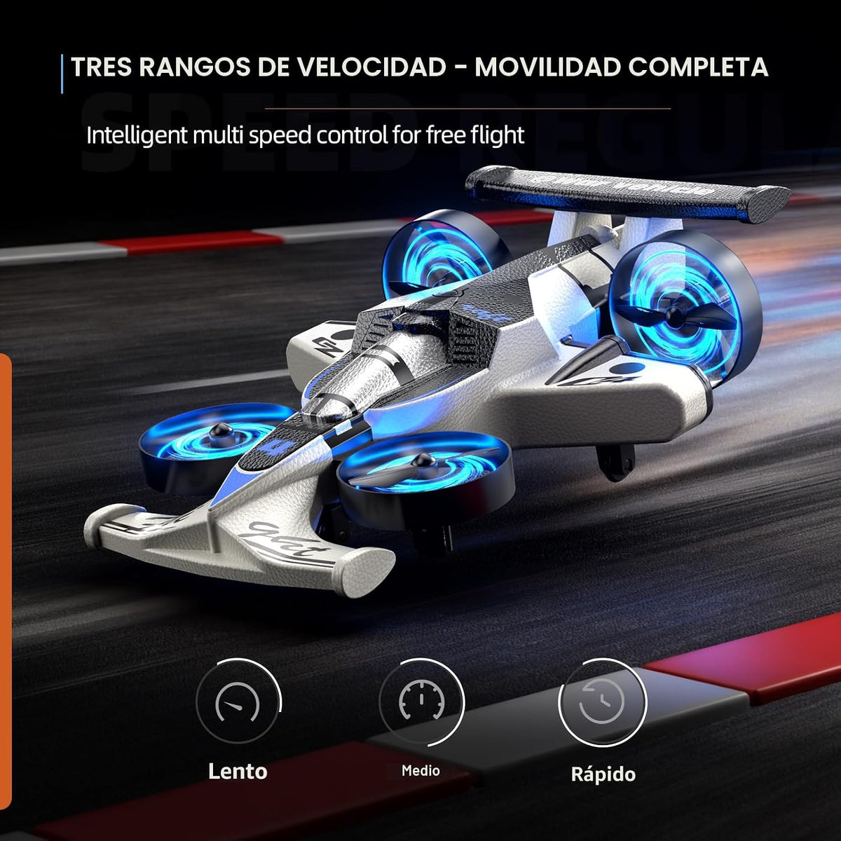 Avión de juguete con control remoto para niños de 4 a 6 a 8 a 10 a 12 años, 2 en 1 de espuma a control remoto, avión a control remoto, mini dron, auto de carreras para niños principiantes de 4, 5, 6