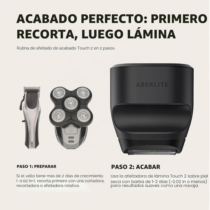 Aberlite Touch 2 - Afeitadora de cabeza de aluminio para hombres ca...