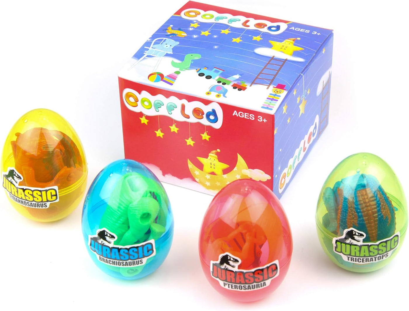 Paquete de 4 Diferentes Huevos de Dinosaurio para Incubar
