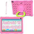 Tablet Android 15 para niños, tabletas de 10 pulgadas para niños, Rosa