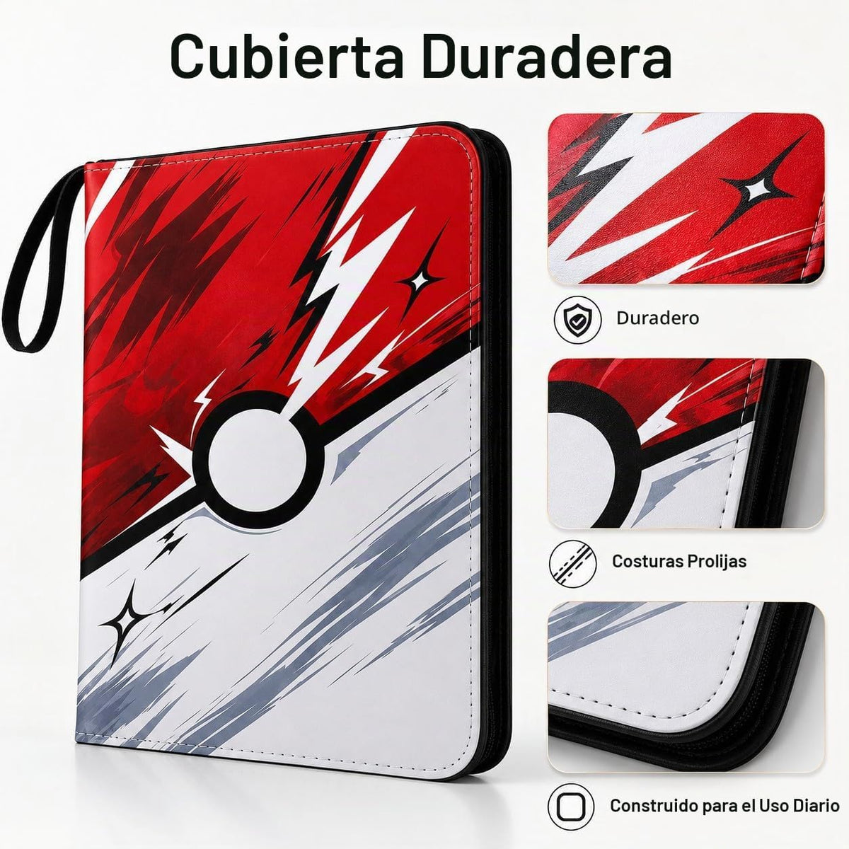 Kidnobia Carpeta para Cartas Coleccionables de 9 Bolsillos con Caja de Regalo con Cremallera
