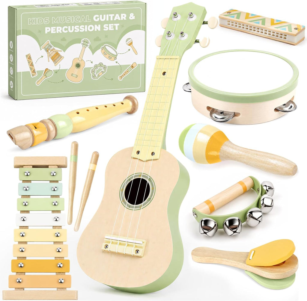 Juego de guitarra para niños - Instrumentos musicales Montessori 8 en 1