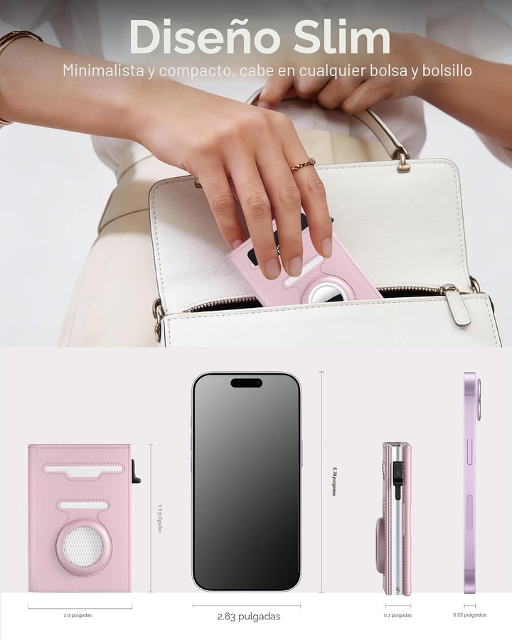 Cartera RFID para mujer con soporte para AirTag \u2013 Billeteras p...