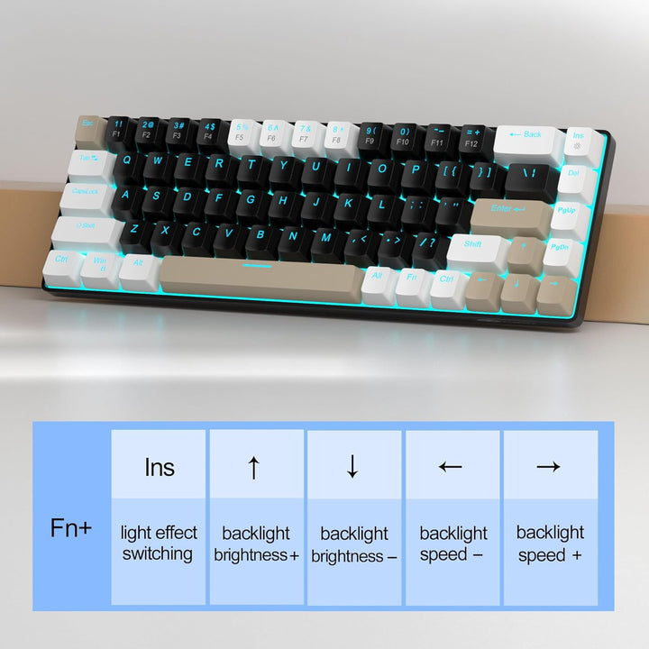MageGee Teclado mecánico portátil 60% para juegos, MK-Box con retro...