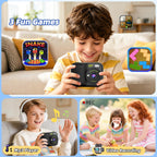 Cámara de impresión instantánea para niños con 5 rollos de papel de impresión, cámara HD 1080P, cámara portátil recargable para selfies, regalos de cumpleaños de Navidad, juguetes para niños y niñas