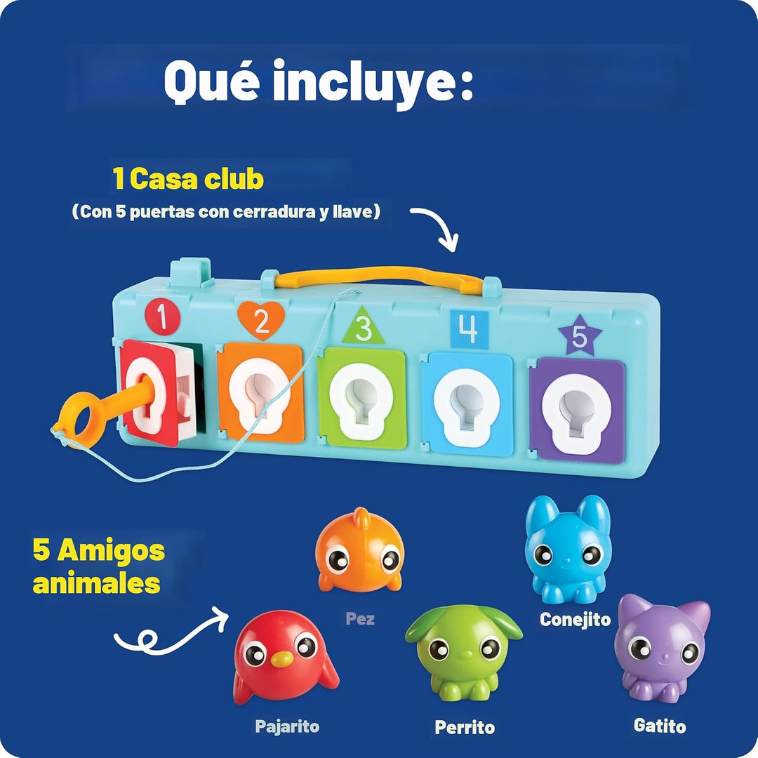 Learning Resources Lock &amp; Key Clubhouse, juegos de conteo y mot...