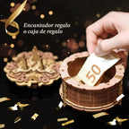 iDventure Pastel de Cumpleaños, Caja rompecabezas de dinero para adultos, Caja para regalo en efectivo