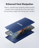 Lexar ES3 1TB SSD externo, USB 3.2 Gen2 SSD portátil, PSSD hasta 10...