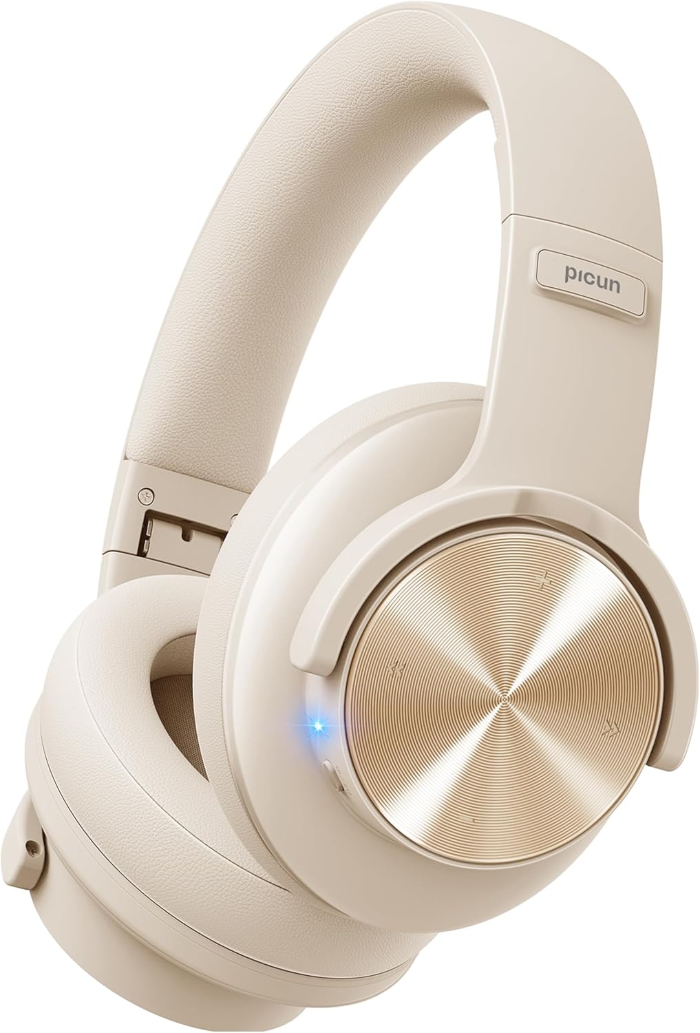 Picun Auriculares Bluetooth inalámbricos B8, tiempo de reproducción, Caqui Blanco