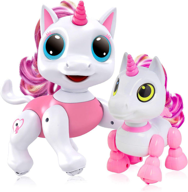 Power Your Fun Robo Pets - Juego de 2 juguetes de unicornio, regalo...