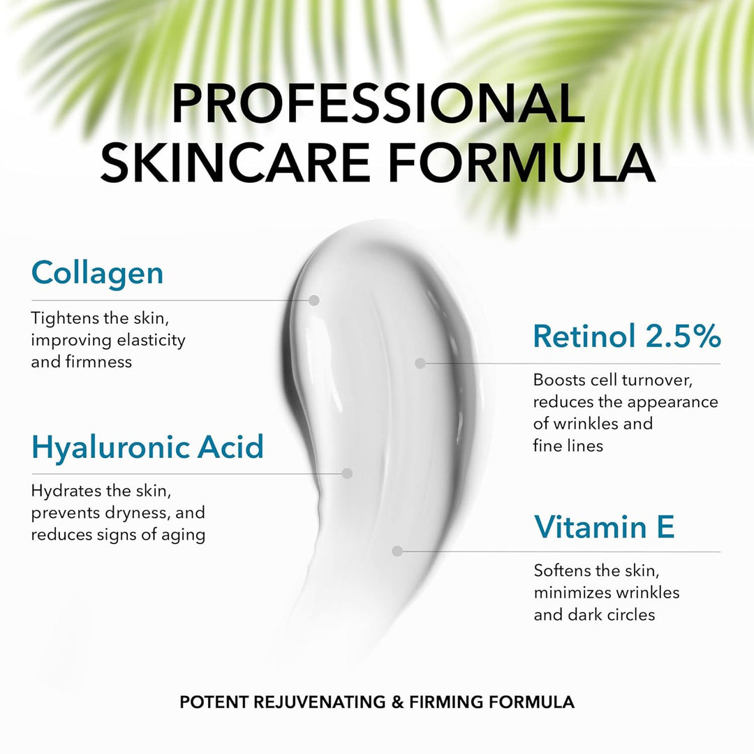 Crema de colágeno para rostro con retinol \u2013 Hidratante facial...