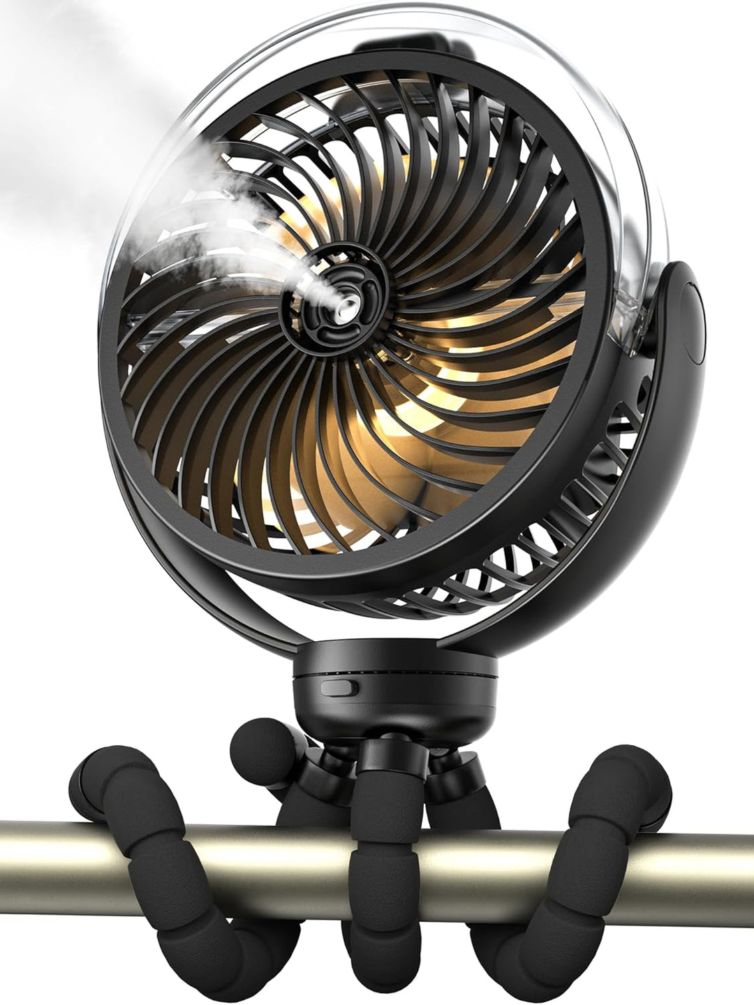 Ventilador de cochecito nebulizador, ventilador portátil con baterí...