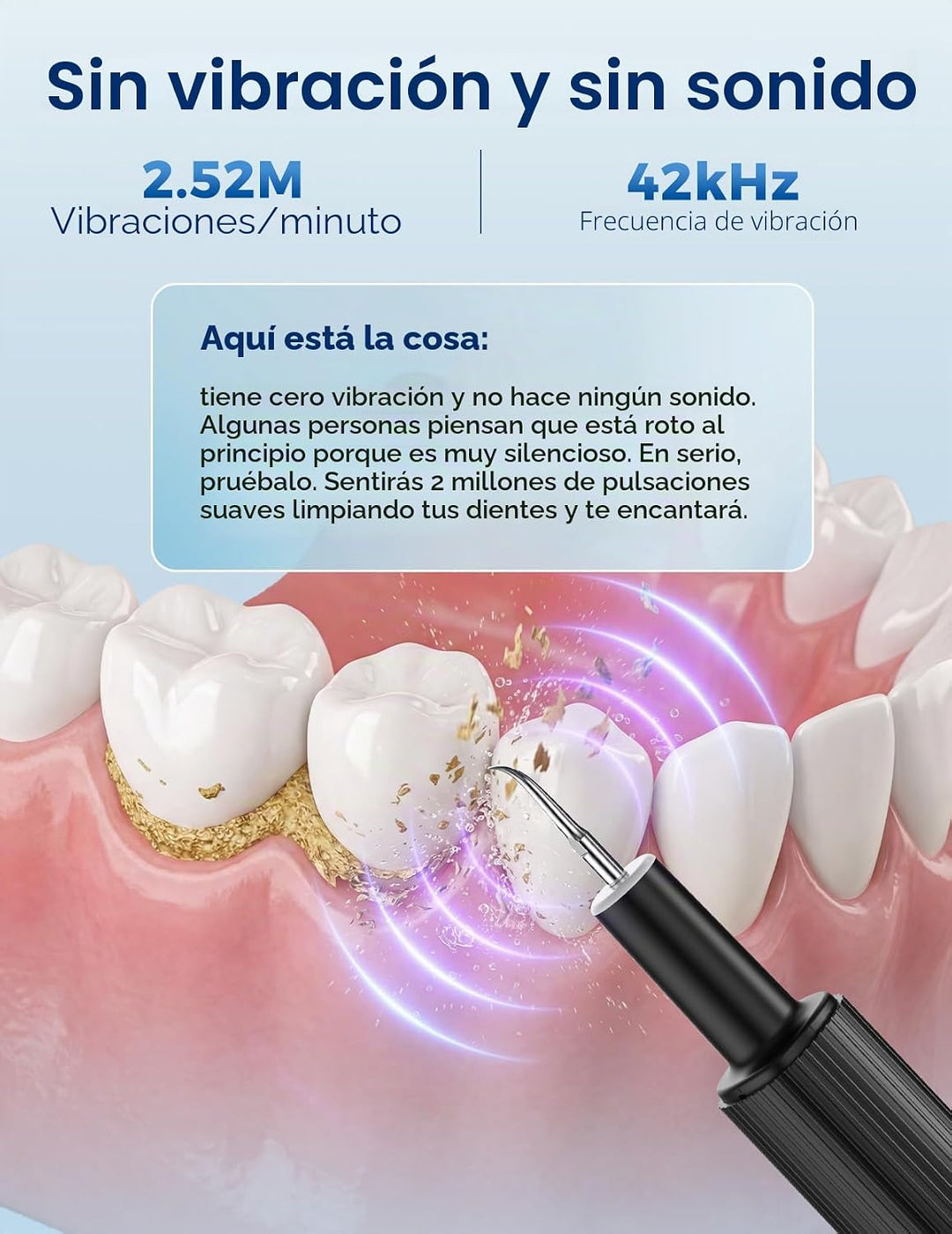 Removedor de placa ultrasónico para dientes, removedor de sarro den...