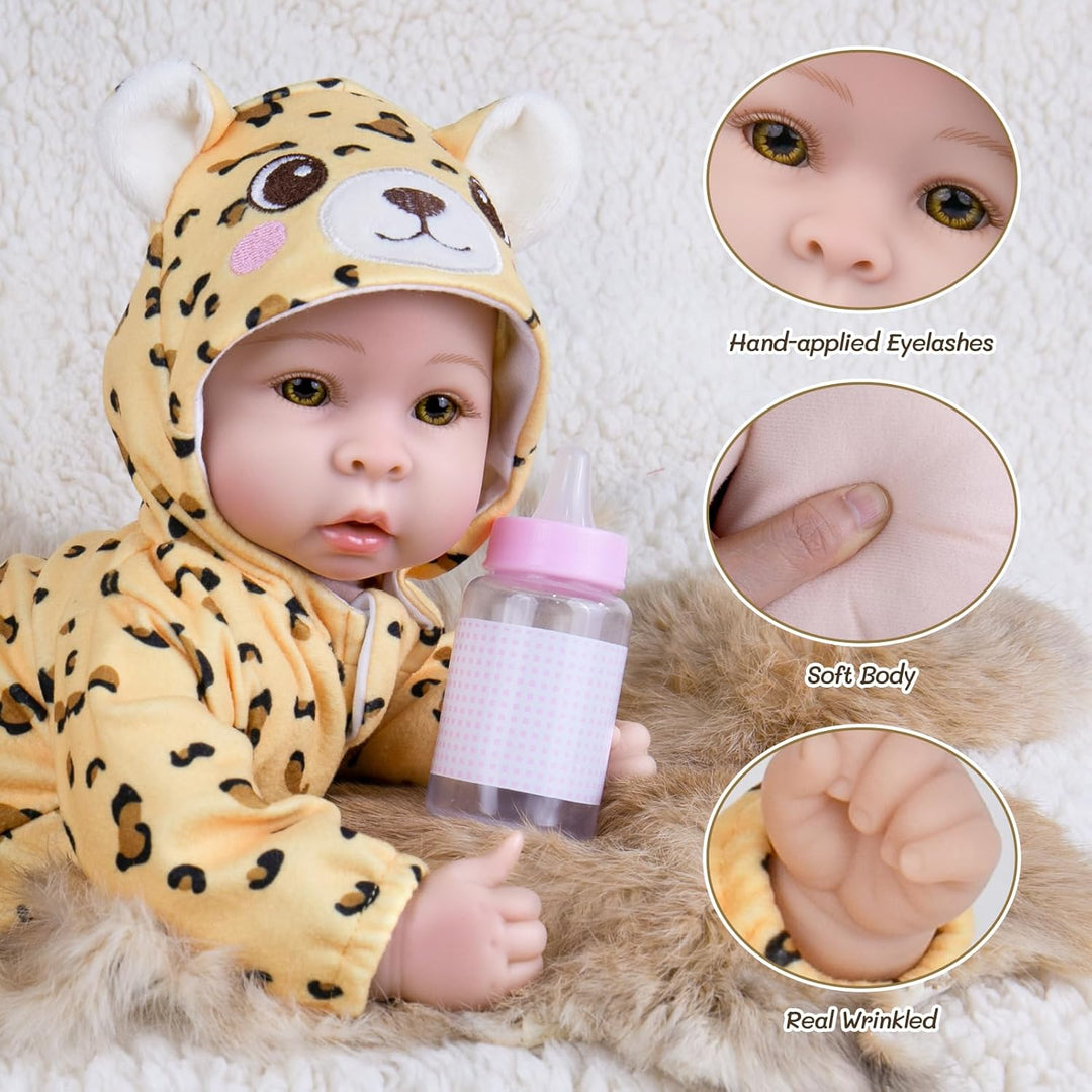Aori Muñeca de bebé de 17 pulgadas, muñecas de bebé de la vida real...