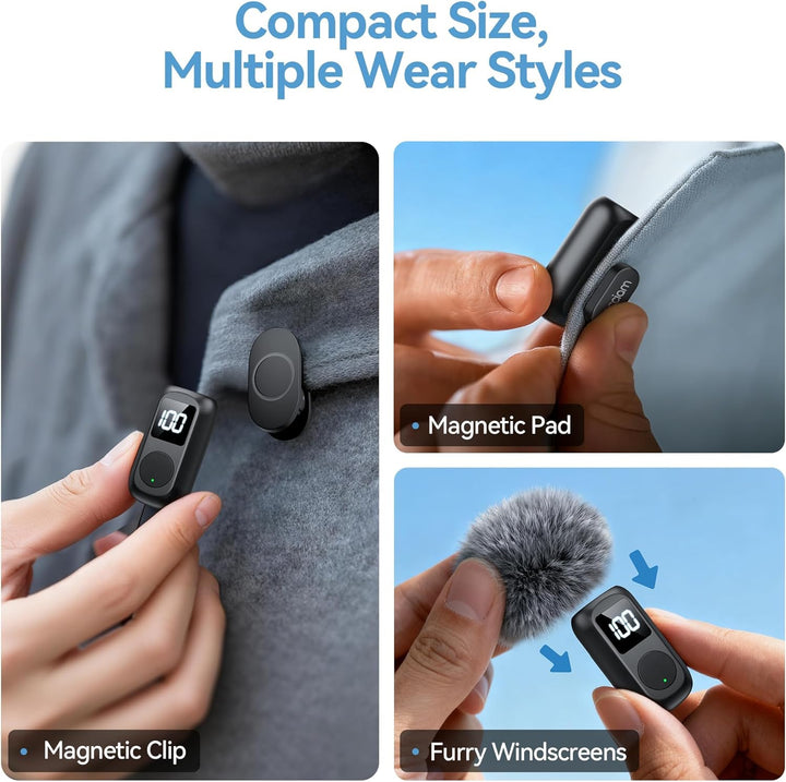 occiam Mini micrófono Lavalier para iPhone y Android Micrófono inal...
