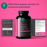 Cápsulas de cactus Nopal de 1500 mg, polvo orgánico de cactus de tu...