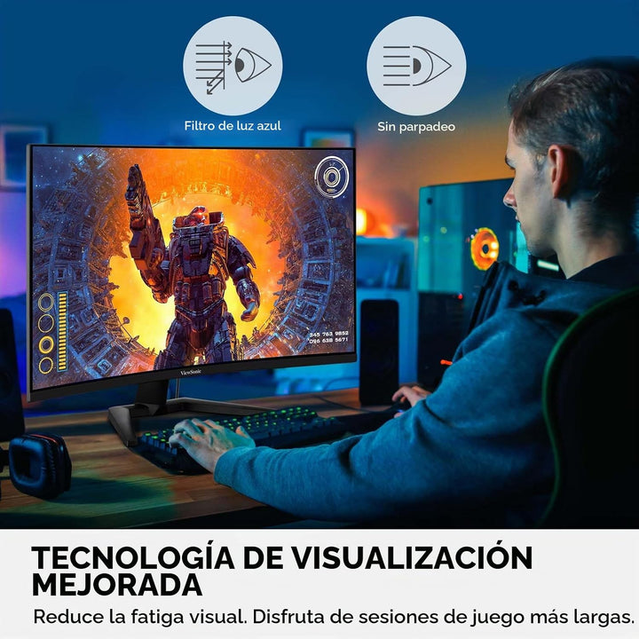 ViewSonic VX3228C-2K Monitor curvo para juegos de 32 pulgadas 1440p...