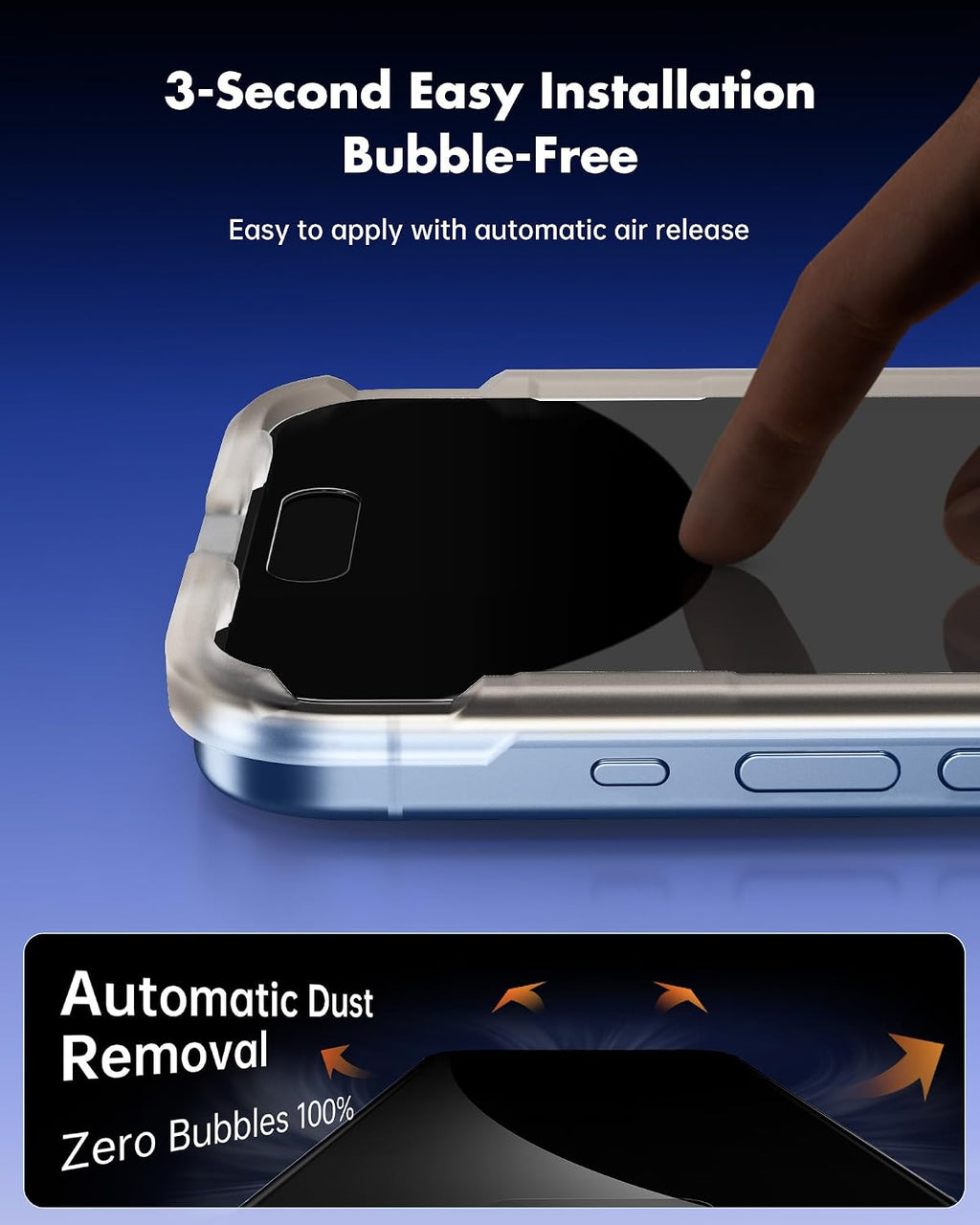 UNBREAKcable Protectores de Pantalla con Privacidad para iPhone 17, Pack de 2
