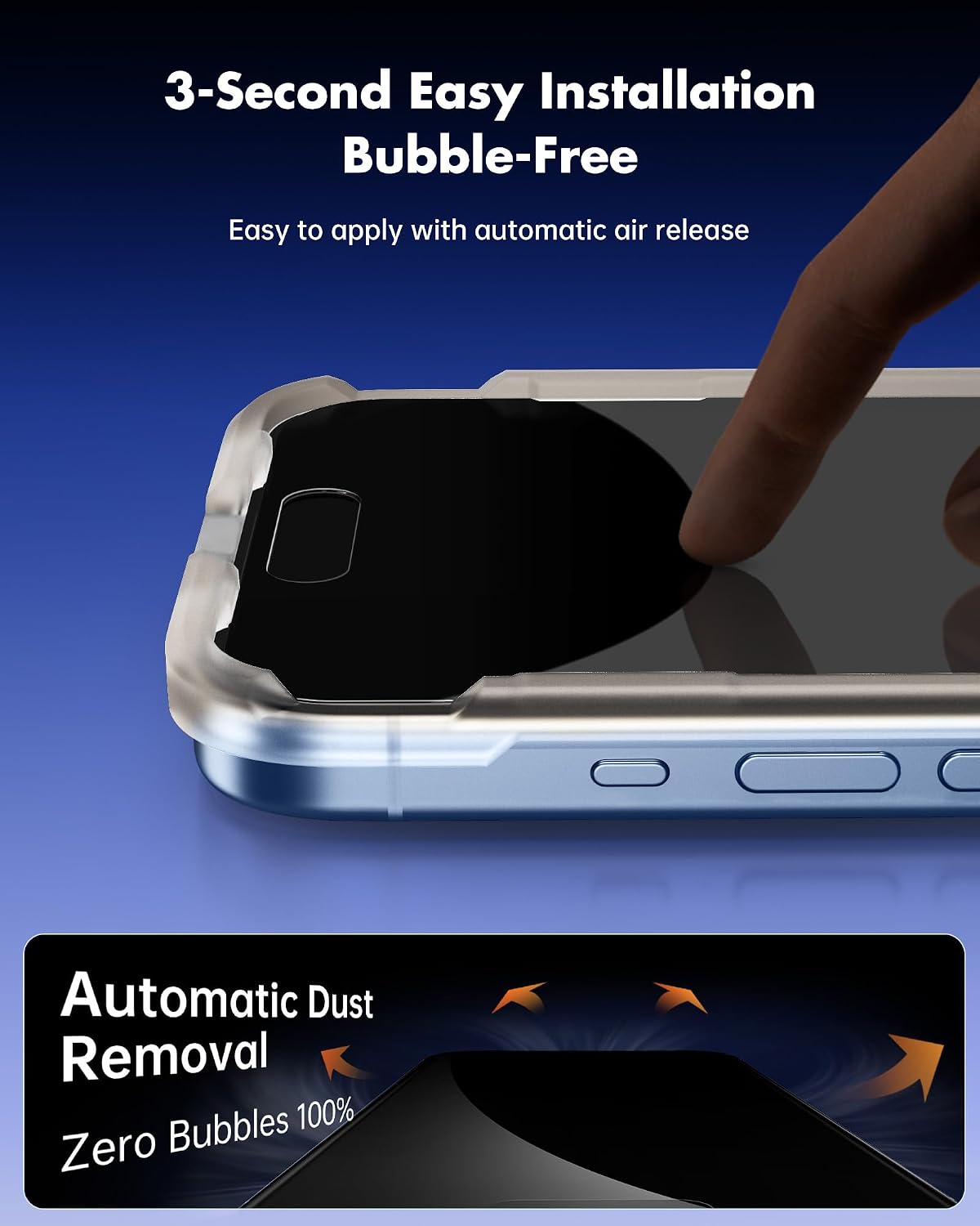 UNBREAKcable Protectores de Pantalla con Privacidad para iPhone 17, Pack de 2