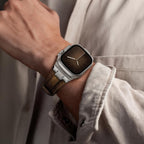 Suitisbest Correa de cuero compatible para Apple Watch Ultra Banda de 49 mm 46 mm 45 mm 44 mm 42 mm 41 mm 40 mm, correa de repuesto de cuero genuino para iWatch series 11 10 9 8 7 6 5 4 3 2 1, SE 3 2