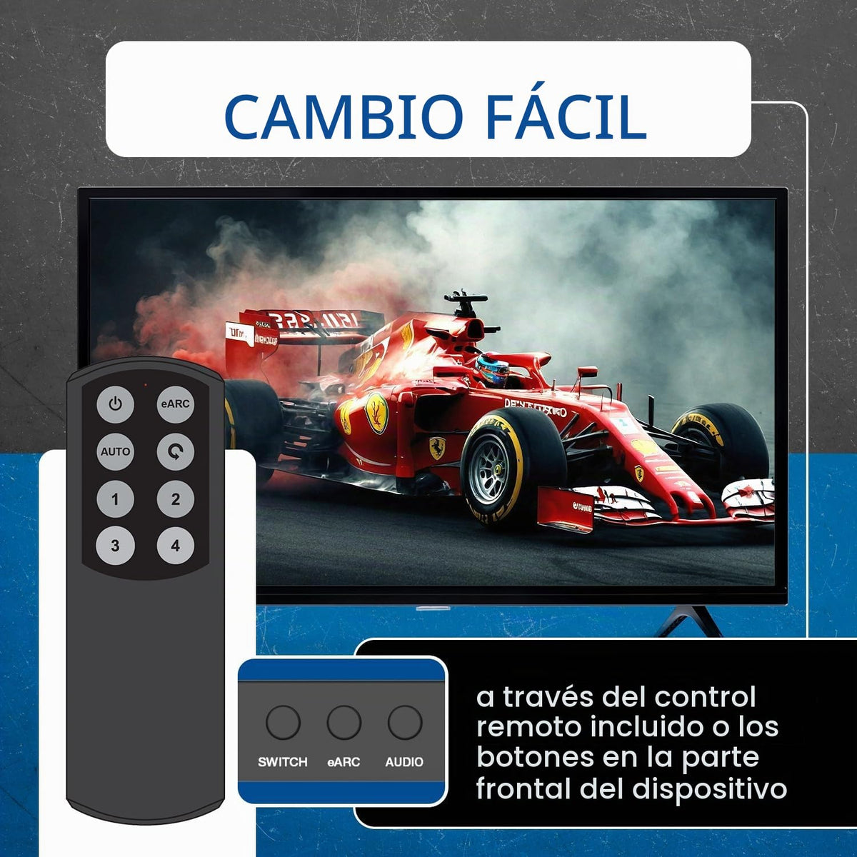 OREI Conmutador HDMI de 4 puertos 8K, audio HDMI, 0.1 in, óptico