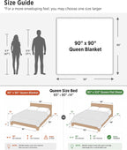 Bedsure - Manta refrescante de algodón con punto gofre para personas que