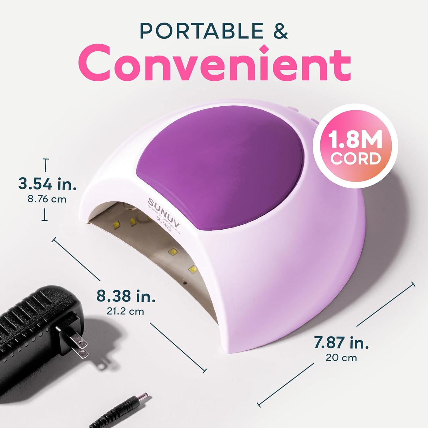 SUNUV Luz LED UV para uñas, secador de uñas para esmalte de gel con...