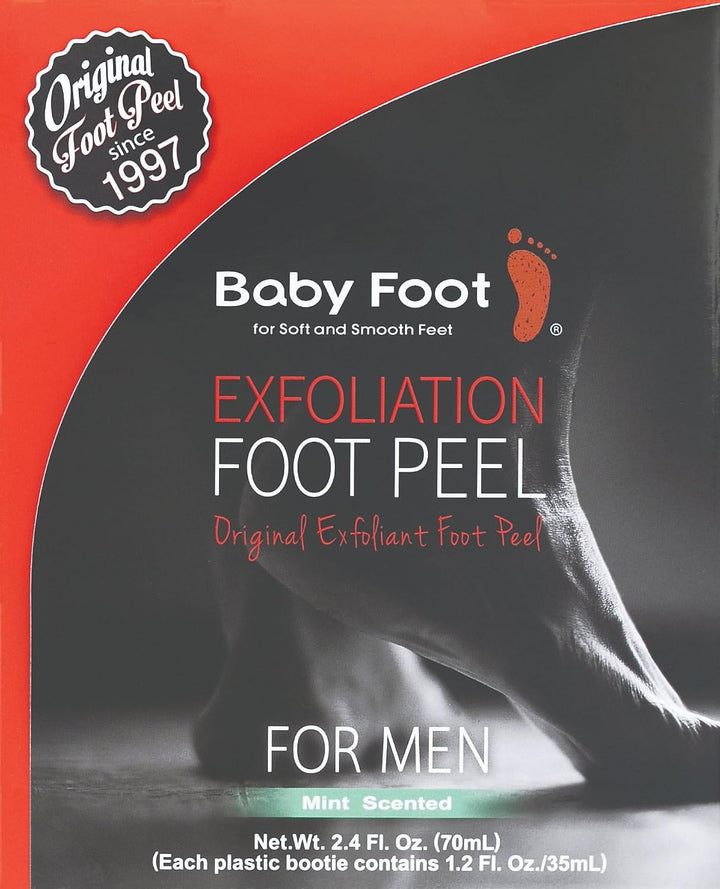 Baby Foot - Exfoliante original para peeling de pies para hombres -...