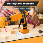 Pistola de pegamento caliente inalámbrica de 100 W para batería DeWalt de 20 V MAX (solo herramienta), pistola de pegamento inalámbrica de tamaño completo con 12 barras de pegamento (0.43 pulgadas) (11mm) para arte, manualidades, manualidades, reparación