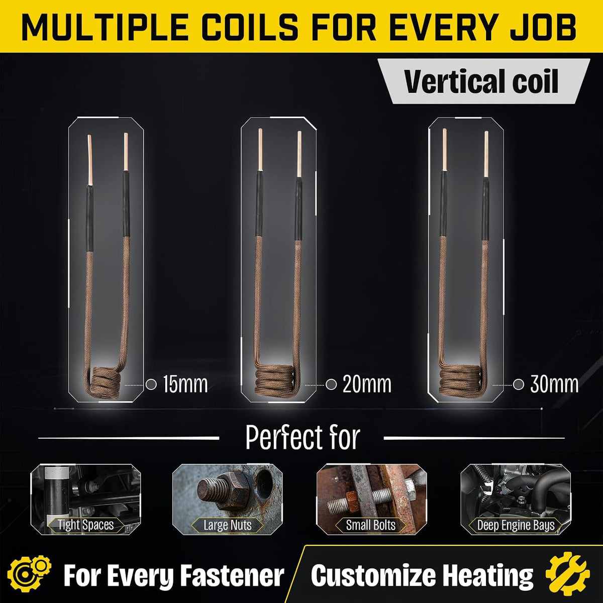 Kit de calentador de inducción magnética de 1300 W para pernos y