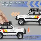 Autos de juguete para niños, autos de fundición a escala 1:24, compatible con Land Cruiser LC80, modelo de automóvil coleccionable, auto de juguete con retroceso con luces y sonidos, autos de
