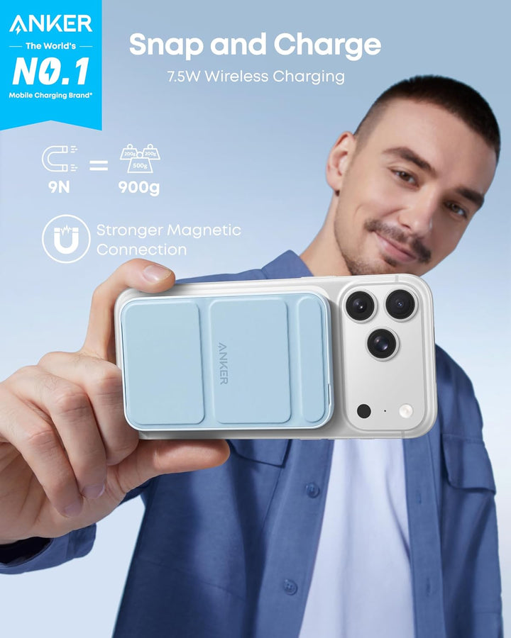 Anker - Batería magnética 622 (MagGo), cargador portátil inalámbric...