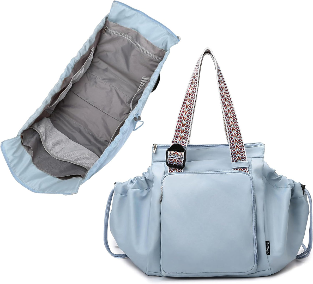 Bolsa de uso diario para mujer, espaciosa bolsa de pañales con 16 bolsillos, bolsa de viaje duradera, elegante bolsa de hombro de trabajo