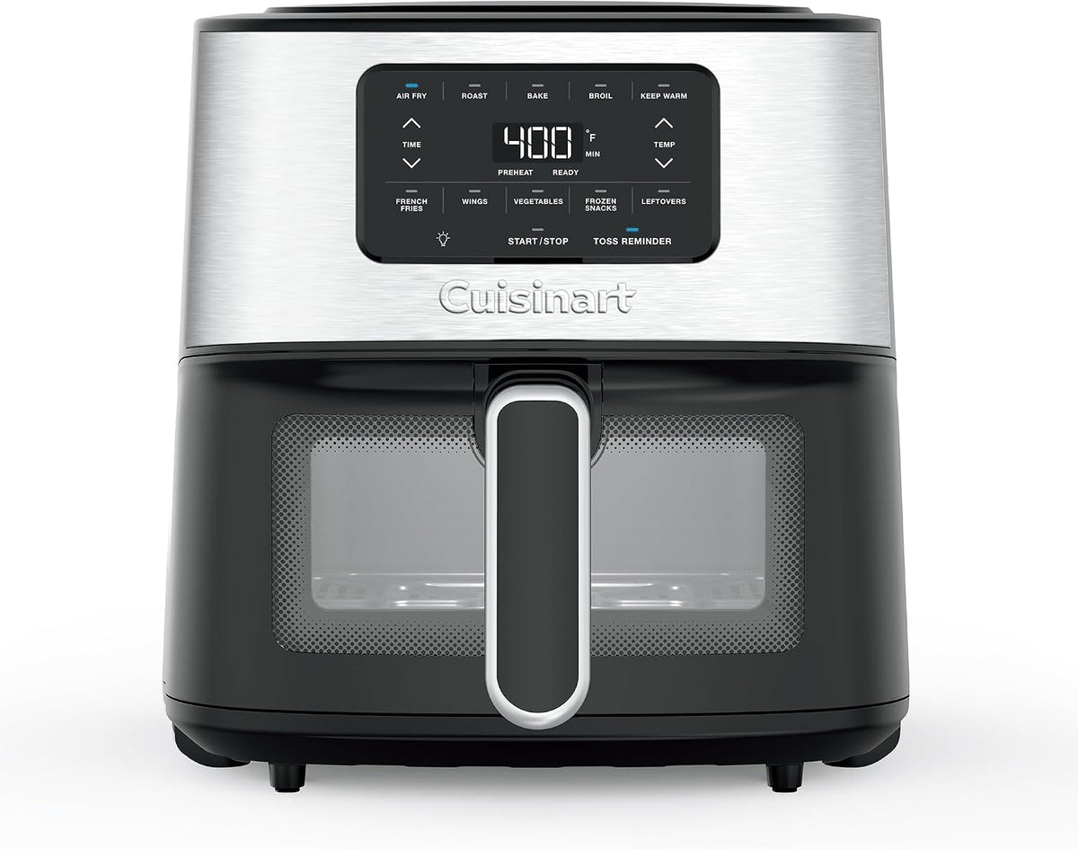 Cuisinart Freidora de aire, freidora grande de 6 cuartos de galón con 5